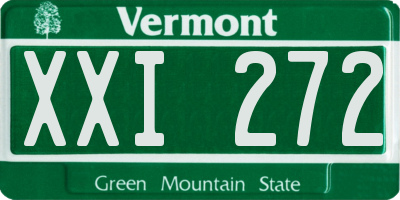 VT license plate XXI272
