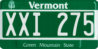 VT license plate XXI275