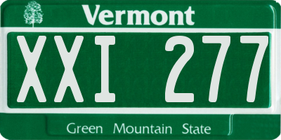VT license plate XXI277