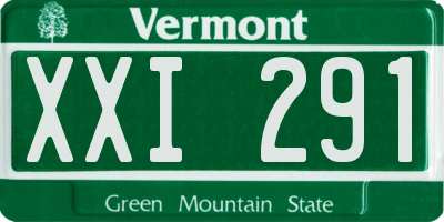 VT license plate XXI291