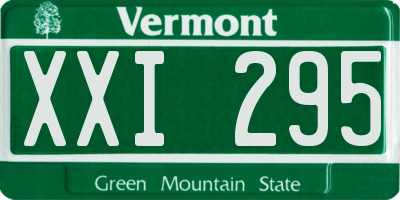 VT license plate XXI295
