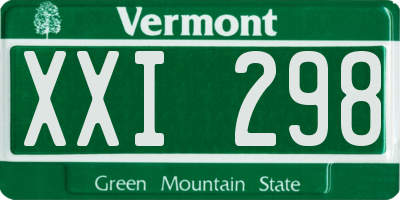 VT license plate XXI298