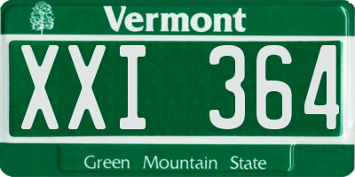 VT license plate XXI364