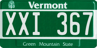 VT license plate XXI367