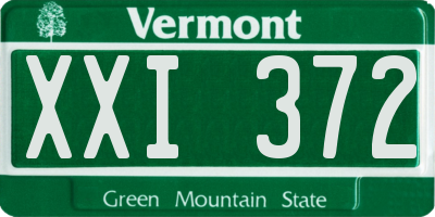 VT license plate XXI372