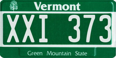 VT license plate XXI373