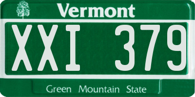 VT license plate XXI379