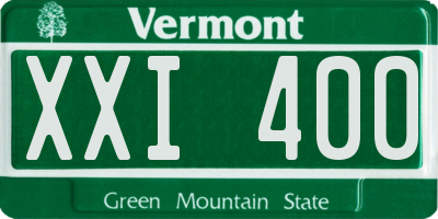 VT license plate XXI400