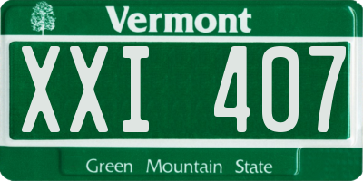 VT license plate XXI407