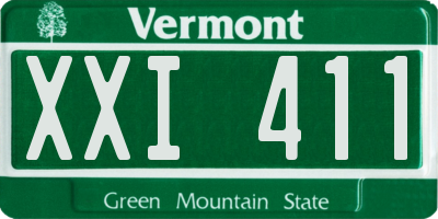 VT license plate XXI411