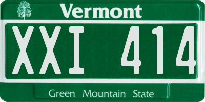 VT license plate XXI414