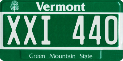 VT license plate XXI440