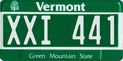 VT license plate XXI441