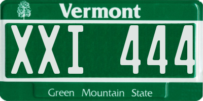 VT license plate XXI444