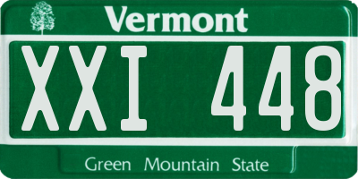 VT license plate XXI448