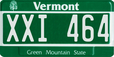 VT license plate XXI464