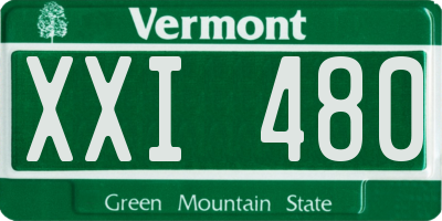 VT license plate XXI480