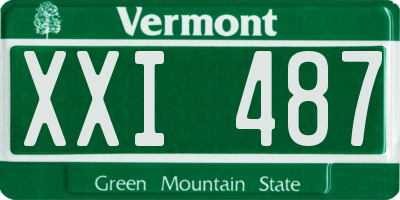 VT license plate XXI487