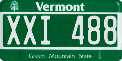 VT license plate XXI488
