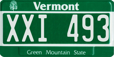 VT license plate XXI493