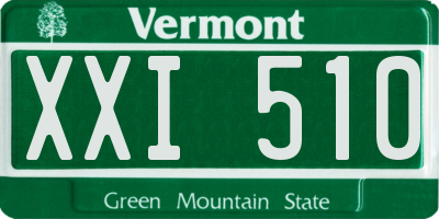 VT license plate XXI510
