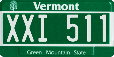 VT license plate XXI511