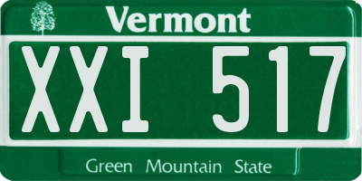 VT license plate XXI517