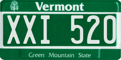 VT license plate XXI520