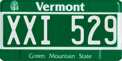 VT license plate XXI529