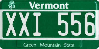 VT license plate XXI556