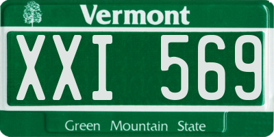 VT license plate XXI569