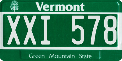 VT license plate XXI578