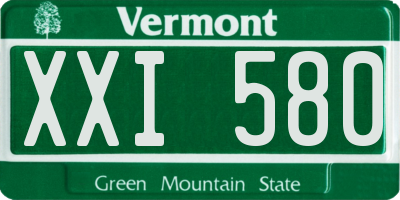 VT license plate XXI580