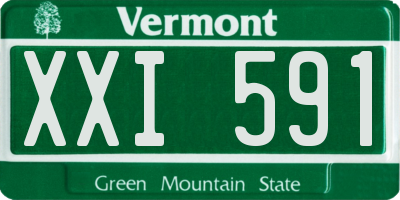VT license plate XXI591
