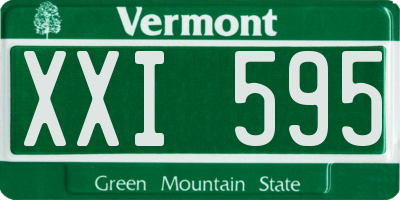 VT license plate XXI595