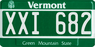 VT license plate XXI682