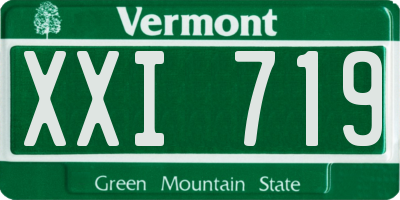 VT license plate XXI719