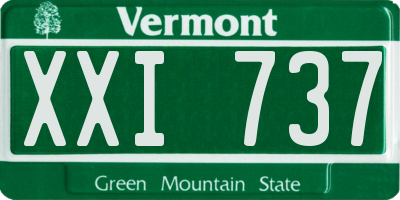 VT license plate XXI737