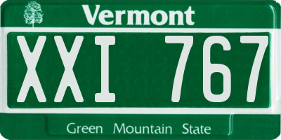VT license plate XXI767