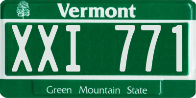 VT license plate XXI771