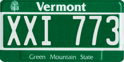 VT license plate XXI773