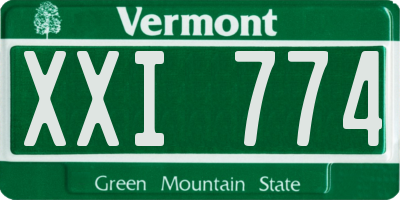 VT license plate XXI774