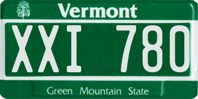 VT license plate XXI780