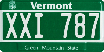 VT license plate XXI787