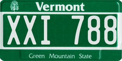 VT license plate XXI788