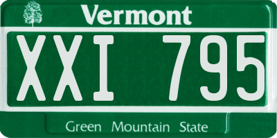 VT license plate XXI795