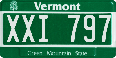 VT license plate XXI797
