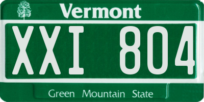 VT license plate XXI804