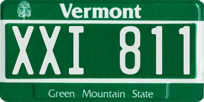 VT license plate XXI811