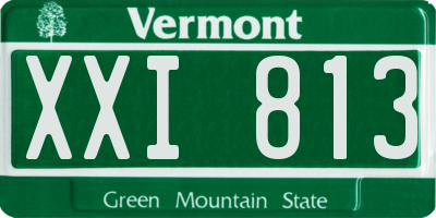 VT license plate XXI813